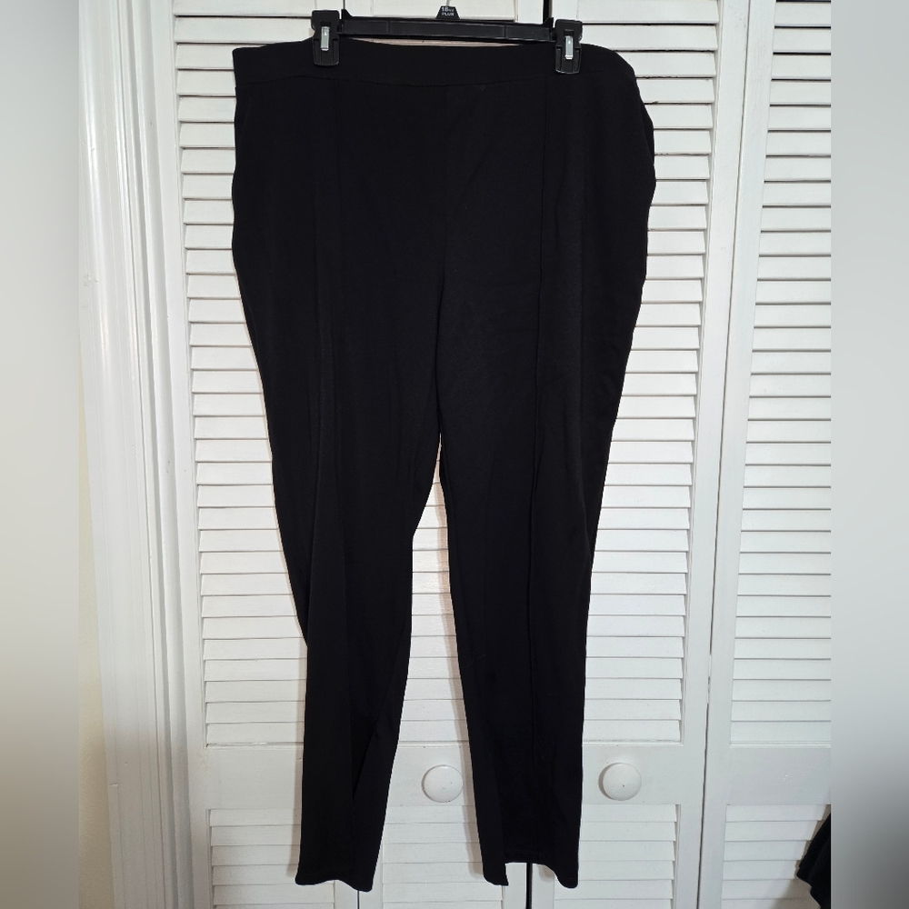 Worthington Women's XL Black Pull-on Slim Ankle Pants